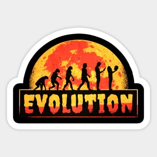 Creepy evolution transparant Sticker